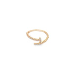 CZ Nail Cuff Ring (D107)