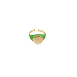 Enamel Ring Adjustable Stackable Rings