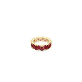 Ring With Pear Cut Tear Drop Colored CZ Stones (D55)