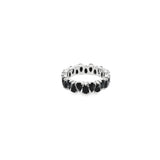 Ring With Pear Cut Tear Drop Colored CZ Stones (D55)