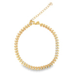 18K Gold Filled Arrows Streamer Anklet (E34)