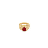 Thick Ring Band With Stone (D89)