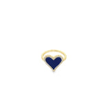 Enamel Micro CZ Heart Ring (D67)