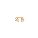 Double Layer CZ Enamel Ring