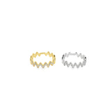 Zig Zag Ring With Micro CZ Stones (D68)