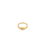 Slim Evil Eye Ring With CZ Stones