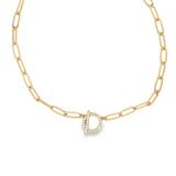 Zirconia Toggle Pendant Necklace (F1)