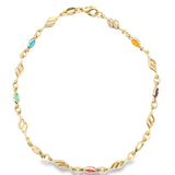 Multicolor CZ Stone Angel Wing Charm Choker (G78A/E249/I124A)