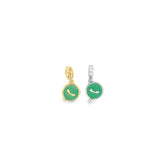 Green Enamel Chat Bubble Pendant Charm