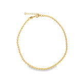 3mm Textured Ball Anklet (E131)
