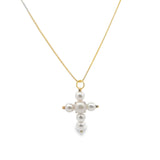 Pearl Cross Necklace (H155A)