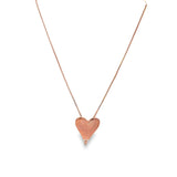 Heart Pendant With CZ Clear Stones Dainty Delicate Box Chain Necklace (G113)
