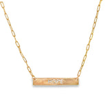 Dainty Paperclip Chain "Love, Faith, Hope, Blessed" Tag Charm Necklace (G130)