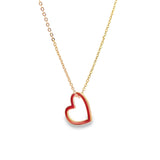 Enamel Heart Necklace (F176A)