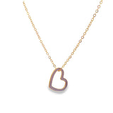 Enamel Heart Necklace (F176A)