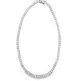 Choker Necklace With Round Clear CZ Cubic Zirconia Stones (G189)(F239)