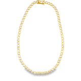 Choker Necklace With Round Clear CZ Cubic Zirconia Stones (G189)(F239)