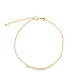 Figaro Anklet With Gold Balls (E126)