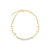 Flower Shaped Charm Anklet (E218)