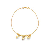 Beaded Anklet With Dangle Elephant Charms (E137)