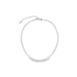 Round Stone Cut Tennis Anklet (E232)