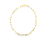 3mm Outline Heart Charm Anklet (E12)