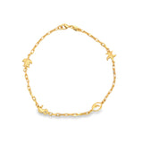 Dolphin, Turtle, Star Fish, Sea Horse Charm Anklet (E25)