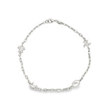 Dolphin, Turtle, Star Fish, Sea Horse Charm Anklet (E25)