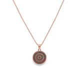 Coin Medallion With Blue CZ Stones (G83)