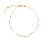 Box Chain Anklet With Round Ball (E168)