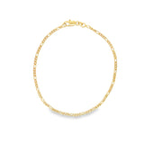 Small Dainty 2mm Figaro Chain Anklet (E45)