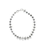 Black Evil Eye Round Fringe Chain Bracelet (I217)