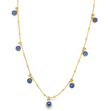 Beaded Dangle Evil Eye Charm Necklace (H61)