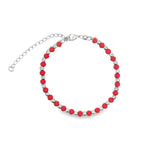 Red & Gold Bead Bracelet (I171)