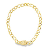 10mm Diamond Cut Figaro Chain