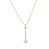 Pearl Drop Charm Box Chain (F226)