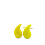 Neon Colored Enamel Water Droplet Earrings (L542)