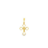 Hollow Bottoni Cross Pendant
