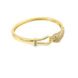 Half CZ Paved Panther Bite Bracelet (B131)