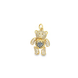 Colorful CZ Teddy Bear Pendant (A314)