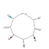 18K Gold Filled Enamel Figa Fist Hand Dangle Charms Anklet (E117)