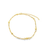 18K Gold Filled Bead Beaded Anklet (E129)