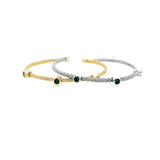 Round CZ Stone Bangle (B62)