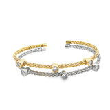 Round CZ Stone Bangle (B62)