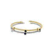 Round CZ Stone Bangle (B62)