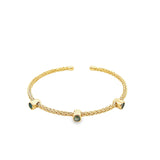 Round CZ Stone Bangle (B62)