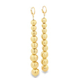 Long Beaded Dangle Lever back Earring (L444)