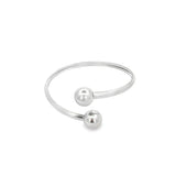 Gold/Rhodium Filled Ball Open Bangle