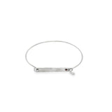 Life Line Heart beat Buckle Bangle Bracelet With Cz Stone (B21)