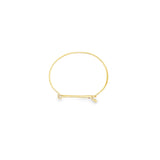 Life Line Heart beat Buckle Bangle Bracelet With Cz Stone (B21)